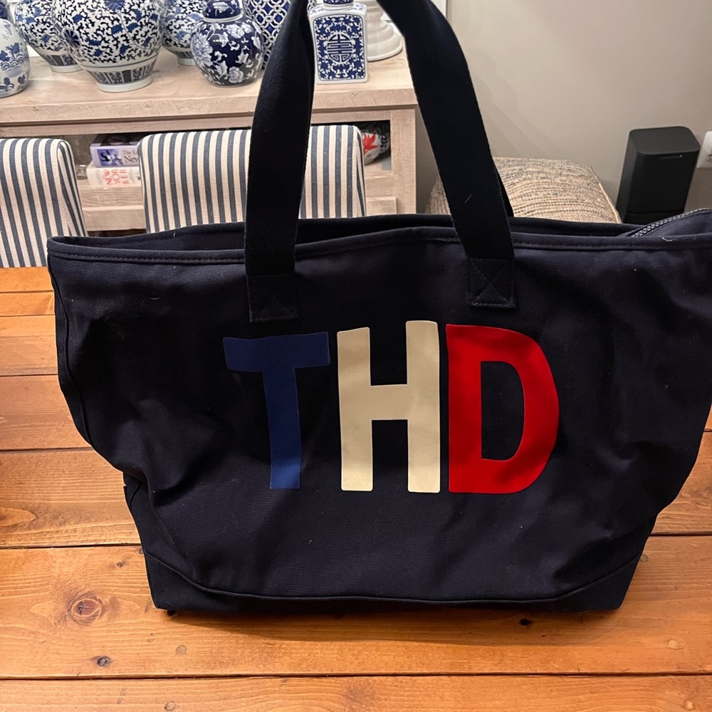 Tommy Hilfiger Denim Blue Canvas Tote Bag